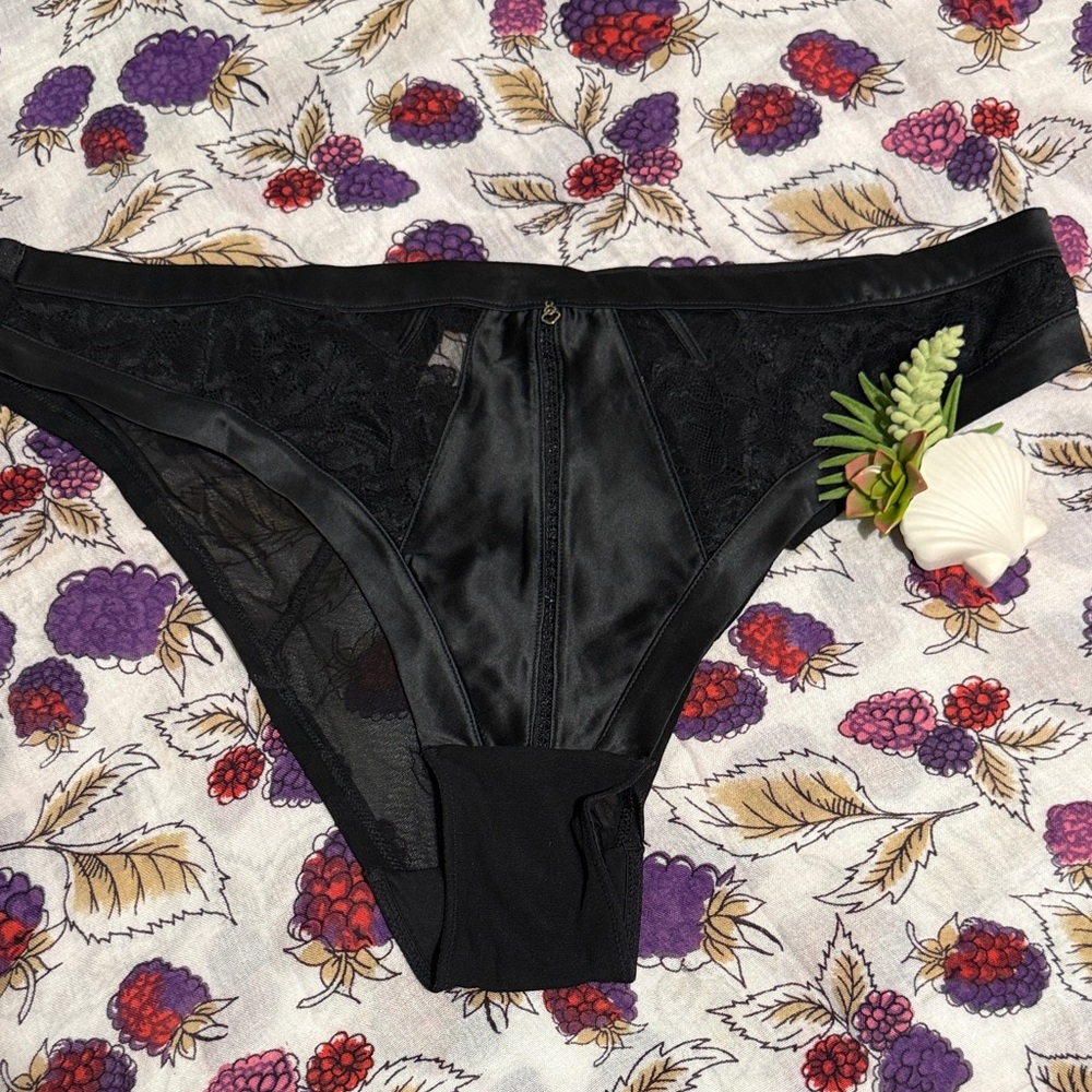 Brazilian style Elegant Black Lace based satin.